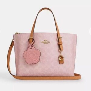 🌸Coach Mollie Tote Bag 25 in Powder Pink CER24🌸